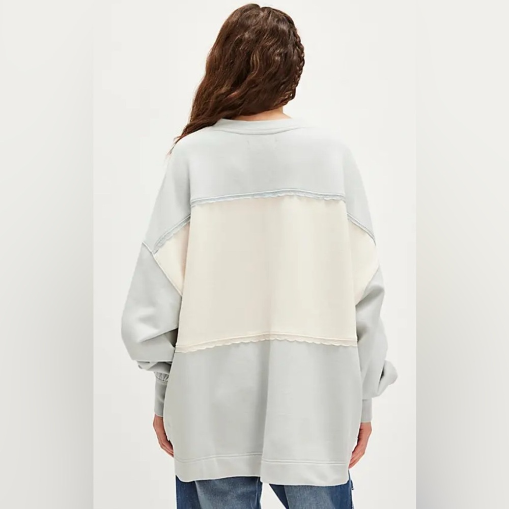 FREE PEOPLE Oversized Pullover With Scalloped Trim, Cold
Winter Combo, MED NWT - Picture 2 of 5